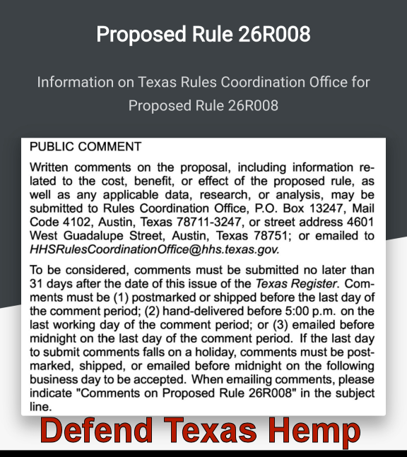 Texas Proposed Rule 26R008